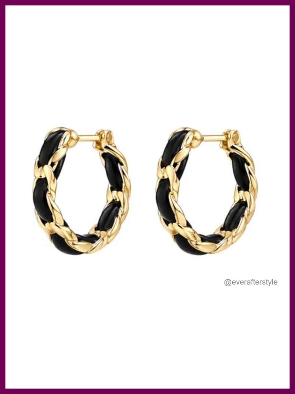 14k Gold Hoop Earrings Twisted Huggie Pearl Accent Women